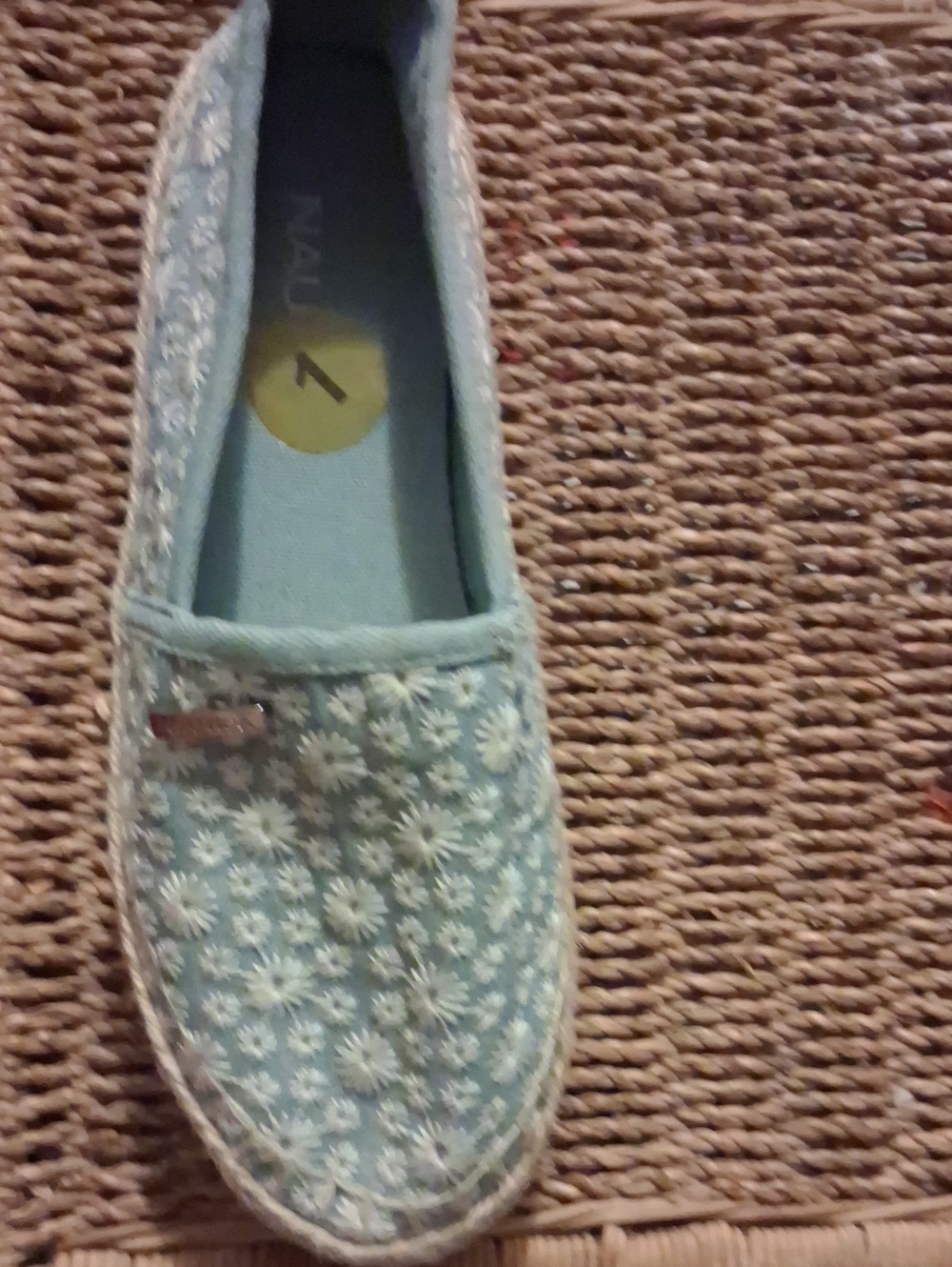 Nautica Girls Light Blue Daisy Slip-On Shoe
